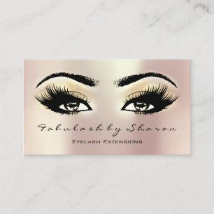 Cartão De Visita Makeup Artista Eyebrow Lash Extension Champaig Dou