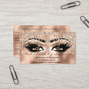 Cartão De Visita Makeup Brown Eyebrow Lashes Drives Após Cuidados