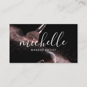 Cartão De Visita Makeup Brushes Mármore
