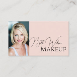 Cartão De Visita Makeup Business Card, Pink & Black