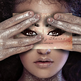 Cartão De Visita Makeup Eyebrow Lashes Glitter Drivers Rosa Studio