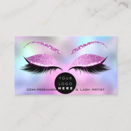 Cartão De Visita Makeup Eyebrow Name Lash Glitter Shatiana Logo1