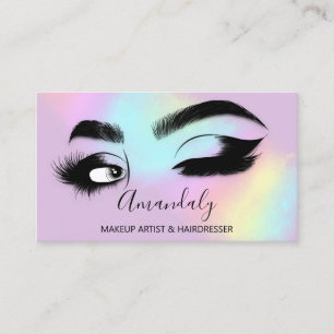 Cartão De Visita Makeup Eyelashes Sair CÓDIGO QR Logotipo Pastas R