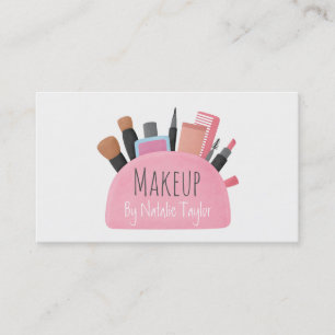 Cartão De Visita Makeup Pouch Makeover Business Cards