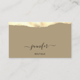 Cartão De Visita Makeup QR Code Pó Mostarda Verde Dourado