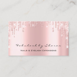 Cartão De Visita Makeup SPA Eyelash Pisca as Unhas Rosa