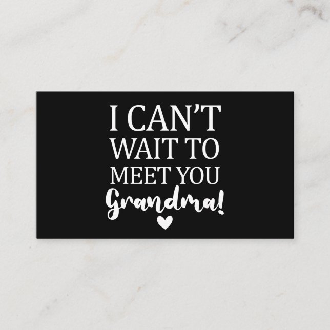 Cartão De Visita Mal posso esperar para conhecê-la. (Frente)