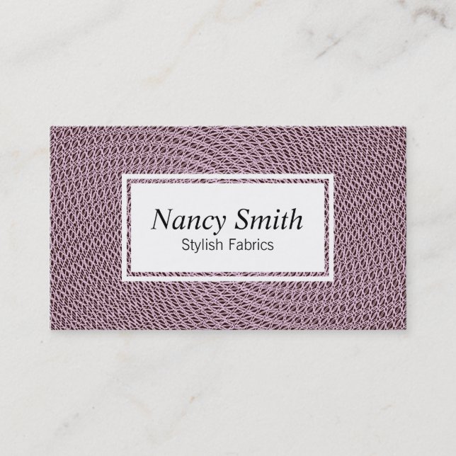 Cartão De Visita Malha | Cor de Rosa (Frente)