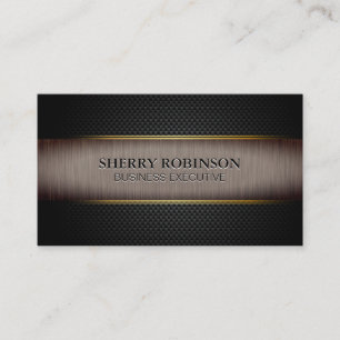 Cartão De Visita Malha Lux Negra   Esmagamento Metálico Escuro
