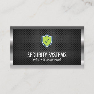 Cartão De Visita Malha perfurada na borda metálica prateada