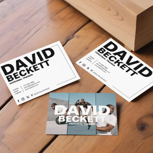 Cartão De Visita Malhação 3 do Treinador Pessoal Moderno e Trendy