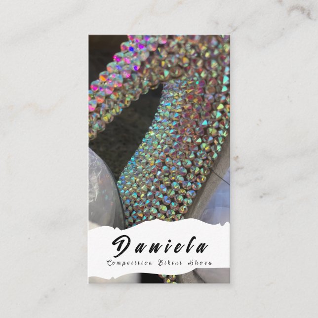 Cartão De Visita Malhação Crystal Bikini Competição Calçados Mulher (Frente)