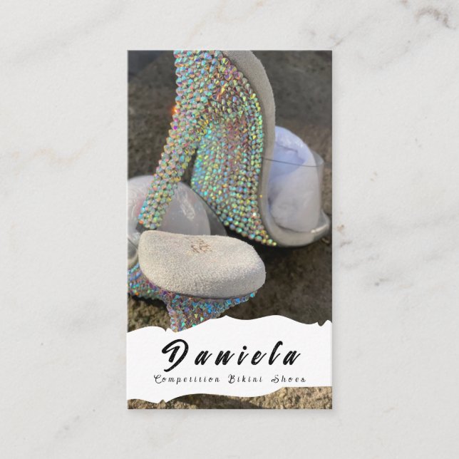 Cartão De Visita Malhação Crystal Bikini Competição Calçados Mulher (Frente)