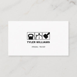 Cartão De Visita Malhação de Treinamento Cruzado do Treinador Pesso