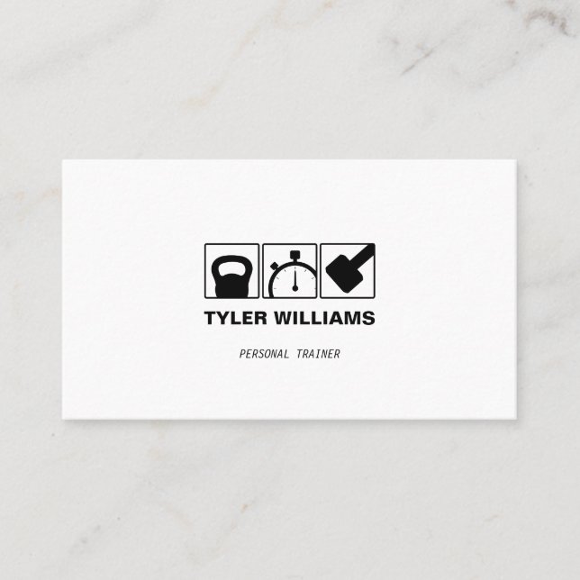 Cartão De Visita Malhação de Treinamento Cruzado do Treinador Pesso (Frente)