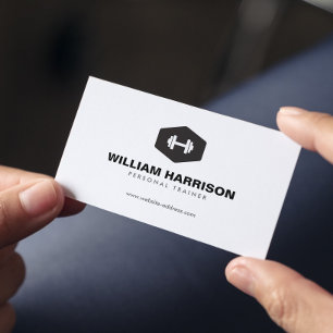 Cartão De Visita Malhação do Treinador Pessoal para Logotipo Modern