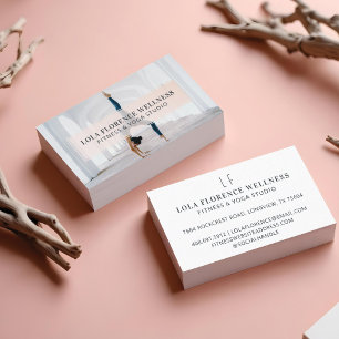 Cartão De Visita Malhação do Yoga Studio de Foto Mínimo e Profis