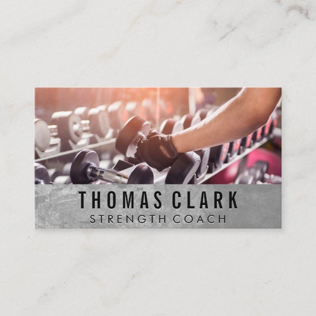 Cartão De Visita Malhação Gym | Pesos (Frente)