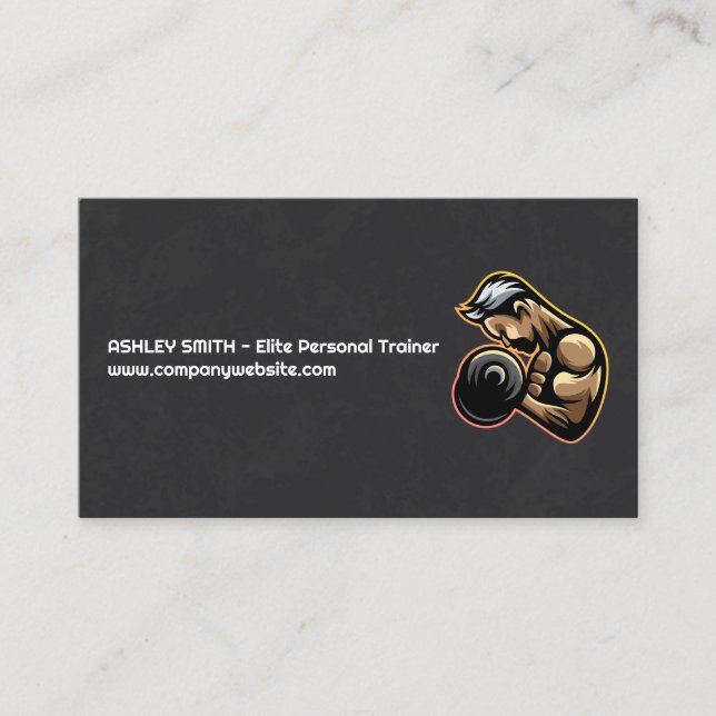 Cartão De Visita Malhação | Homem - Peso do Curling (Frente)