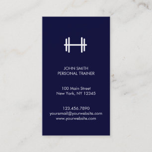 Cartão De Visita Malhação moderna do marinho/cartão de visita