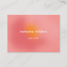 Cartão De Visita Malhação Ombré Yoga, Gradiente Rosa Moderno