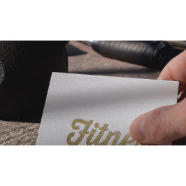 Cartão De Visita Malhação Pessoal Formador Mínimo Branco Dourado Ch