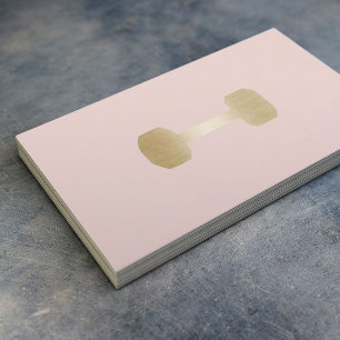 Cartão De Visita Malhação Pessoal Trainer Dourado Sino Sapo Rosa