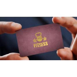 Cartão De Visita Malhação roxa Treinador pessoal Kettlebell Barbell