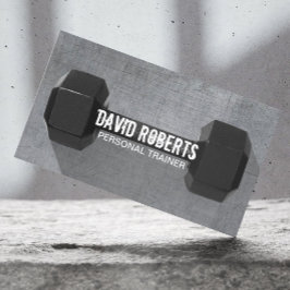 Cartão De Visita Malhação Trainer Professional Dumbbell Legal Metal