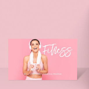 Cartão De Visita Malhação vertical Foto do Código QR do Treinador