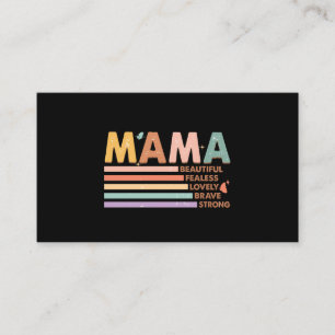 Cartão De Visita Mama Bonita E Corajosa Forte