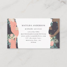 Mamã prgenant ilustrada colorida + parteira floral