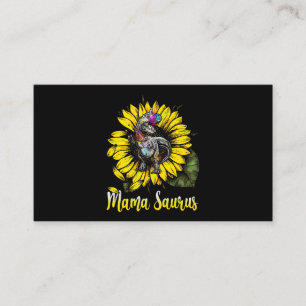 Cartão De Visita Mamassauro Sunflower T Rex Dinossaur Mama Saurus