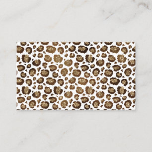 Cartão De Visita Manchas de Leopardo Animais Selvagens Brilho Doura