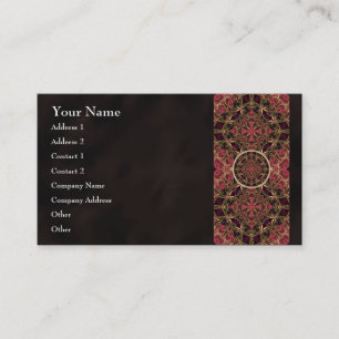 Cartão De Visita Mandala, abstrato transversal Kaleidoscopic da