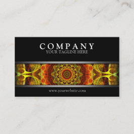 Cartão De Visita Mandala Amarelo Moderno