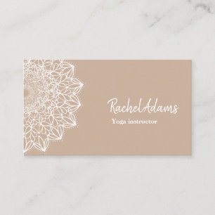 Cartão De Visita Mandala Beige Castanho Weis