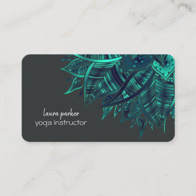 Cartão De Visita Mandala Boho Art (Frente)