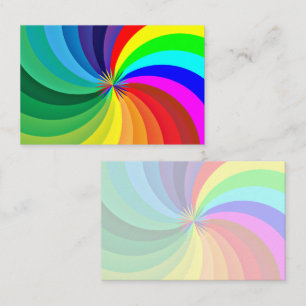 Cartão De Visita Mandala Colorida com as Cores do Arco-íris-46556