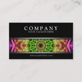 Cartão De Visita Mandala cor-de-rosa moderna da flor