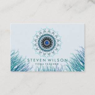 Cartão De Visita Mandala Damask Yoga - Meditação Holística