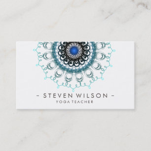 Cartão De Visita Mandala Damask Yoga - Meditação Holística