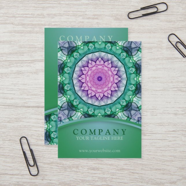 Cartão De Visita Mandala de WaterLily (Frente/Verso In Situ)