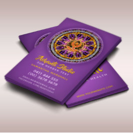 Cartão de Visita Mandala Deusa do Yoga Azul