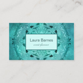 Cartão De Visita Mandala floral étnica.