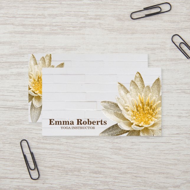 CARTÃO DE VISITA MANDALA LOTUS PERSONALIZADO WOODEN YOGA INSTRUTOR  (Frente/Verso In Situ)