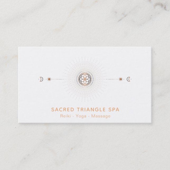 Cartão De Visita *~* Mandala Moon Alchemy Shaman Sagrado Geometria (Frente)