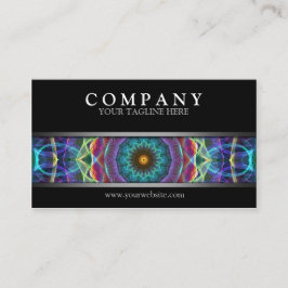 Cartão De Visita Mandala multicolorido moderna