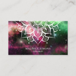 Cartão De Visita Mandala Nebula Yoga Instrutor Yoga Professora Zen