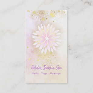 Cartão De Visita *~* Mandala Peach Dahlia Pastel Lavanda AP2
